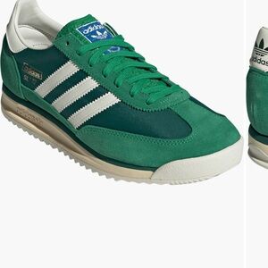 Adidas SL 72 Green and White Sneakers